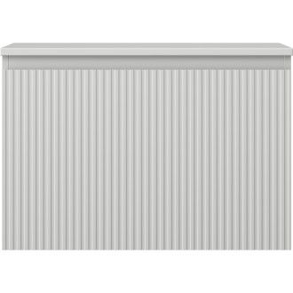 Mexen Rivel kúpeľňová skrinka pod umývadlo 70 cm s pracovnou doskou, 1 zásuvka, drážkovaná, matne šedá - 91A20-07047-1-BFC62