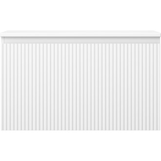 Mexen Rivel kúpeľňová skrinka pod umývadlo 80 cm s doskou, 1 zásuvka, drážkovaná, matná biela - 91A20-08047-1-BFC01