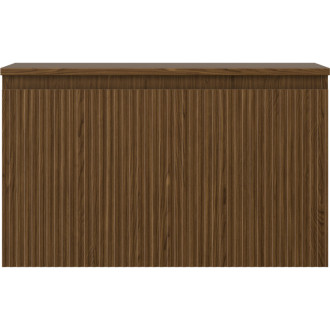 Mexen Rivel kúpeľňová skrinka pod umývadlo 80 cm s pracovnou doskou, 1 zásuvka, drážkovaná, orech - 91A20-08047-1-BFC86