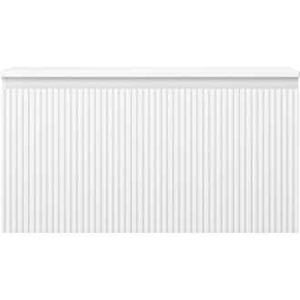 Mexen Rivel kúpeľňová skrinka pod umývadlo 90 cm s pracovnou doskou, 1 zásuvka, drážkovaná, matná biela - 91A20-09047-1-BFC01