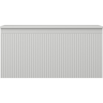 Mexen Rivel kúpeľňová skrinka pod umývadlo 100 cm s pracovnou doskou, 1 zásuvka, drážkovaná, matne šedá - 91A20-10047-1-BFC62