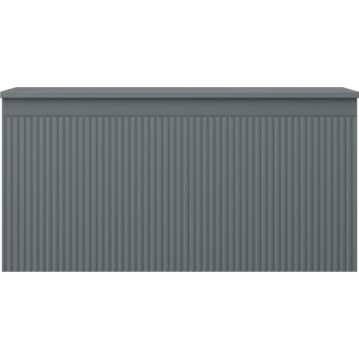 Mexen Rivel kúpeľňová skrinka pod umývadlo 100 cm s pracovnou doskou, 1 zásuvka, drážkovaná, matný grafit - 91A20-10047-1-BFC66