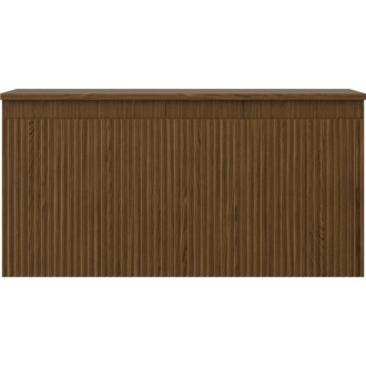 Mexen Rivel kúpeľňová skrinka pod umývadlo 100 cm s pracovnou doskou, 1 zásuvka, drážkovaná, orech - 91A20-10047-1-BFC86