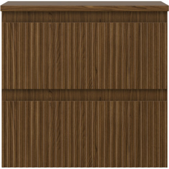 Mexen Rivel kúpeľňová skrinka pod umývadlo 50 cm s pracovnou doskou, 2 zásuvky, drážkovaná, orech - 91A20-05047-2-BFFC86