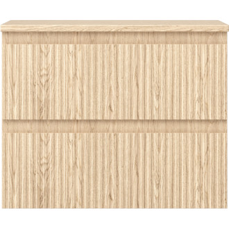 Mexen Rivel kúpeľňová skrinka pod umývadlo 60 cm s pracovnou doskou, 2 zásuvky, drážkovaná, dub - 91A20-06047-2-BFFC81