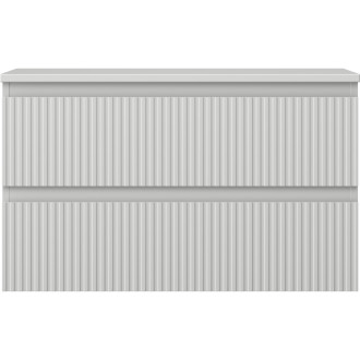 Mexen Rivel kúpeľňová skrinka pod umývadlo 80 cm s pracovnou doskou, 2 zásuvky, drážkovaná, matne šedá - 91A20-08047-2-BFFC62