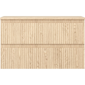 Mexen Rivel kúpeľňová skrinka pod umývadlo 80 cm s pracovnou doskou, 2 zásuvky, drážkovaná, dub - 91A20-08047-2-BFFC81