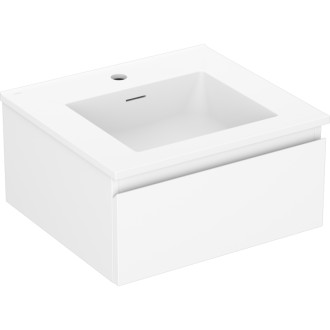 Kúpeľňová skrinka Mexen Orio 50 cm s umývadlom Otis, 1 zásuvka, matná biela - 91A10-05023-1-BF01-W18M01