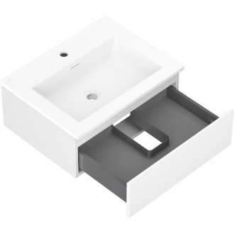 Kúpeľňová skrinka Mexen Orio 60 cm s umývadlom Otis, 1 zásuvka, matná biela - 91A10-06023-1-BF01-W18M01