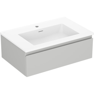 Kúpeľňová skrinka Mexen Orio 70 cm s umývadlom Otis, 1 zásuvka, matne šedá/matne biela - 91A10-07023-1-BF62-W18M01