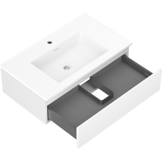 Kúpeľňová skrinka Mexen Orio 80 cm s umývadlom Otis, 1 zásuvka, matná biela - 91A10-08023-1-BF01-W18M01