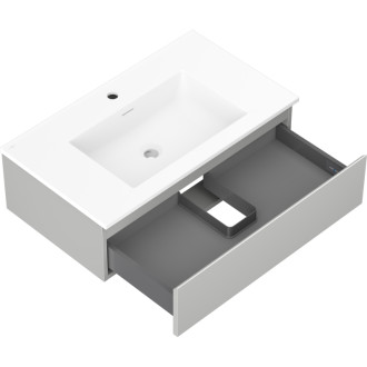 Kúpeľňová skrinka Mexen Orio 80 cm s umývadlom Otis, 1 zásuvka, matne šedá/matne biela - 91A10-08023-1-BF62-W18M01