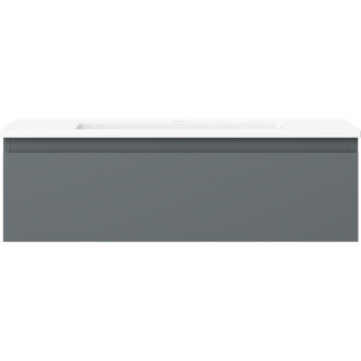 Kúpeľňová skrinka Mexen Orio 80 cm s umývadlom Otis, 1 zásuvka, matný grafit/matná biela - 91A10-08023-1-BF66-W18M01