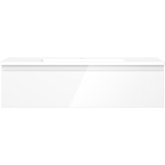 Mexen Orio szafka łazienkowa 90 cm z umywalką Otis, 1 szuflada, biała połysk - 91A10-09023-1-BF00-W18M00