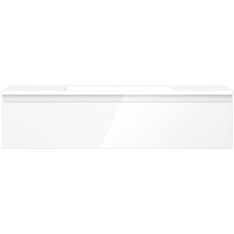 Kúpeľňová skrinka Mexen Orio 100 cm s umývadlom Otis, 1 zásuvka, lesklá biela - 91A10-10023-1-BF00-W18M00