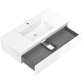 Kúpeľňová skrinka Mexen Orio 100 cm s umývadlom Otis, 1 zásuvka, lesklá biela - 91A10-10023-1-BF00-W18M00
