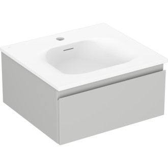 Kúpeľňová skrinka Mexen Orio 50 cm s umývadlom Vela, 1 zásuvka, matná šedá/matná biela - 91A10-05023-1-BF62-W23M01