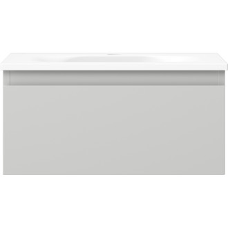 Kúpeľňová skrinka Mexen Orio 50 cm s umývadlom Vela, 1 zásuvka, matná šedá/matná biela - 91A10-05023-1-BF62-W23M01