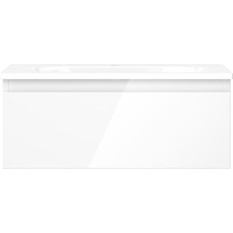 Mexen Orio szafka łazienkowa 60 cm z umywalką Vela, 1 szuflada, biała połysk - 91A10-06023-1-BF00-W23M00