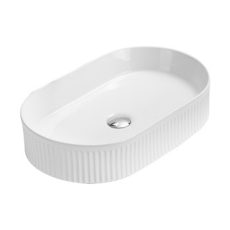 Mexen Grovo umývačka nablatowa ryflowana 57 x 36 cm, biała - 22305700
