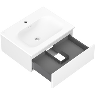 Kúpeľňová skrinka Mexen Orio 60 cm s umývadlom Vela, 1 zásuvka, matná biela - 91A10-06023-1-BF01-W23M01