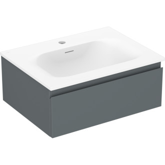 Kúpeľňová skrinka Mexen Orio 60 cm s umývadlom Vela, 1 zásuvka, grafit matný/biela matná - 91A10-06023-1-BF66-W23M01