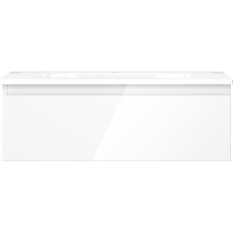 Kúpeľňová skrinka Mexen Orio 70 cm s umývadlom Vela, 1 zásuvka, lesklá biela - 91A10-07023-1-BF00-W23M00