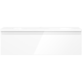 Mexen Orio szafka łazienkowa 80 cm z umywalką Vela, 1 szuflada, biała połysk - 91A10-08023-1-BF00-W23M00