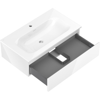 Mexen Orio szafka łazienkowa 80 cm z umywalką Vela, 1 szuflada, biała połysk - 91A10-08023-1-BF00-W23M00
