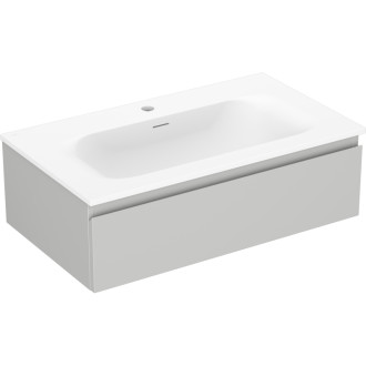 Kúpeľňová skrinka Mexen Orio 80 cm s umývadlom Vela, 1 zásuvka, matne šedá/matne biela - 91A10-08023-1-BF62-W23M01