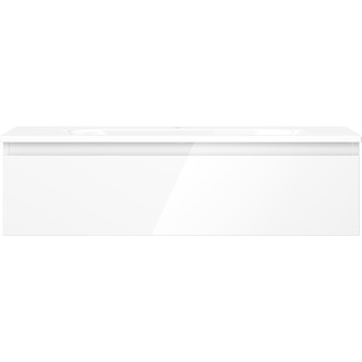 Kúpeľňová skrinka Mexen Orio 90 cm s umývadlom Vela, 1 zásuvka, lesklá biela - 91A10-09023-1-BF00-W23M00