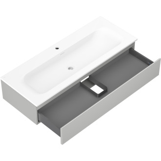 Kúpeľňová skrinka Mexen Orio 120 cm s umývadlom Vela, 1 zásuvka, matne šedá/matne biela - 91A10-12023-1-BF62-W23M01