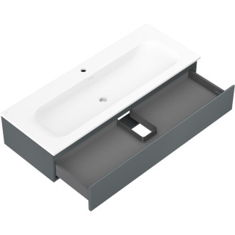 Kúpeľňová skrinka Mexen Orio 120 cm s umývadlom Vela, 1 zásuvka, grafit matný/biela matná - 91A10-12023-1-BF66-W23M01