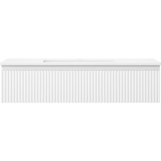 Kúpeľňová skrinka Mexen Rivel 100 cm s umývadlom Otis, 1 zásuvka, drážkovaná, matná biela - 91A20-10023-1-BF01-W18M01