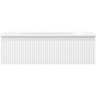 Kúpeľňová skrinka Mexen Rivel 80 cm s umývadlom Vela, 1 zásuvka, drážkovaná, matná biela - 91A20-08023-1-BF01-W23M01