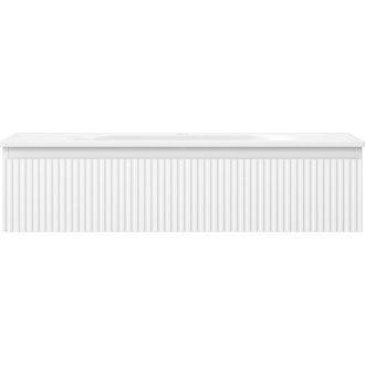 Kúpeľňová skrinka Mexen Rivel 100 cm s umývadlom Vela, 1 zásuvka, drážkovaná, matná biela - 91A20-10023-1-BF01-W23M01