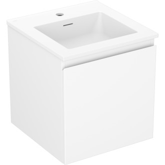 Kúpeľňová skrinka Mexen Orio 45 cm s umývadlom Otis, 1 zásuvka, matná biela - 91A10-04547-1-BF01-W18M01