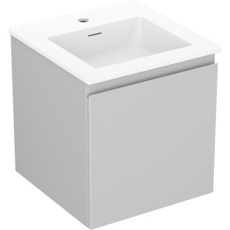 Kúpeľňová skrinka Mexen Orio 45 cm s umývadlom Otis, 1 zásuvka, matná šedá/matná biela - 91A10-04547-1-BF62-W18M01
