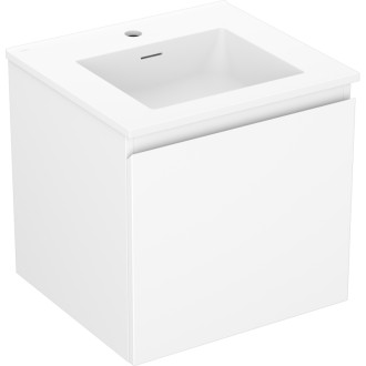 Kúpeľňová skrinka Mexen Orio 50 cm s umývadlom Otis, 1 zásuvka, matná biela - 91A10-05047-1-BF01-W18M01