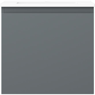 Kúpeľňová skrinka Mexen Orio 50 cm s umývadlom Otis, 1 zásuvka, matný grafit/matná biela - 91A10-05047-1-BF66-W18M01