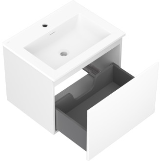 Kúpeľňová skrinka Mexen Orio 60 cm s umývadlom Otis, 1 zásuvka, matná biela - 91A10-06047-1-BF01-W18M01