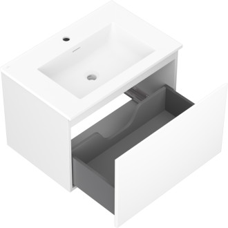 Kúpeľňová skrinka Mexen Orio 70 cm s umývadlom Otis, 1 zásuvka, matná biela - 91A10-07047-1-BF01-W18M01