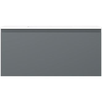 Kúpeľňová skrinka Mexen Orio 100 cm s umývadlom Otis, 1 zásuvka, matný grafit/matná biela - 91A10-10047-1-BF66-W18M01