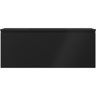 Kúpeľňová skrinka Mexen Orio 120 cm s umývadlom Otis, 1 zásuvka, matná čierna - 91A10-12047-1-BF71-W18M71