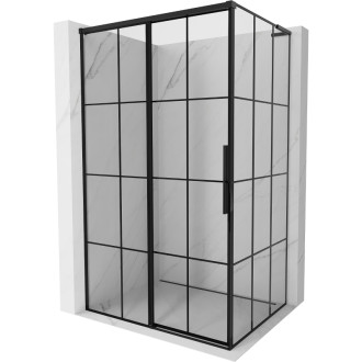 Mexen Rox L sprchový kút posuvný ľavý 95 x 85 cm, čierny rošt, čierna - 8C2L-095-085-70-77-L