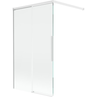 Mexen Rox 2dielna posuvná vaňová zástena 100 x 150 cm, priehľadná, biela - 8C9-100-003-20-00