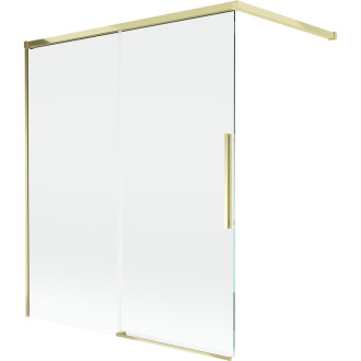 Mexen Rox 2dielna posuvná vaňová zástena 140 x 150 cm, priehľadná, zlatá - 8C9-140-003-50-00