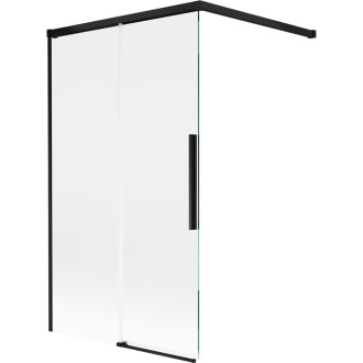 Mexen Rox 2dielna posuvná vaňová zástena 100 x 150 cm, priehľadná, čierna - 8C9-100-003-70-00