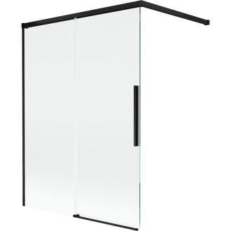 Mexen Rox 2dielna posuvná vaňová zástena 120 x 150 cm, priehľadná, čierna - 8C9-120-003-70-00
