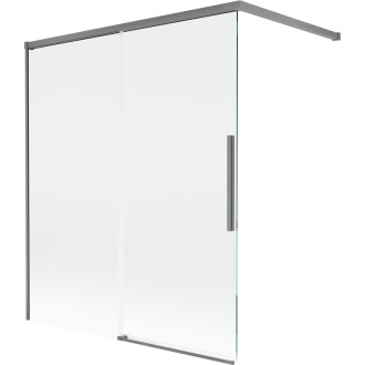 Mexen Rox 2dielna posuvná vaňová zástena 140 x 150 cm, priehľadná, strieborná - 8C9-140-003-95-00